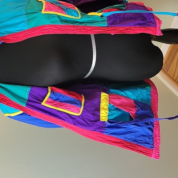80s bold color block reversible jacket - Picture 4 of 9